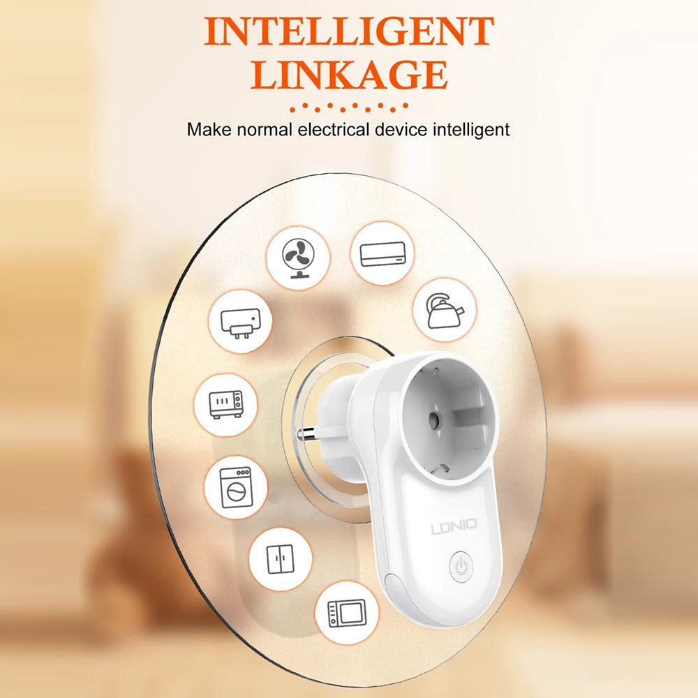 LDNIO SEW1058 4000W Smart WiFi Power Plug 16A Remote Control Power Socket Wall Charger with LED Light