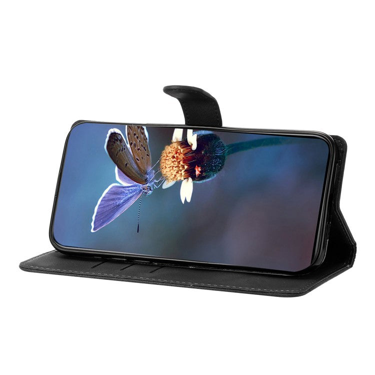 For Samsung Galaxy S23 Case Sakura Butterfly Pattern PU Leather Phone Cover with Hand Strap