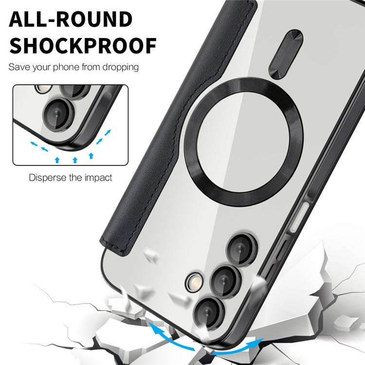 For Samsung Galaxy A15 4G / 5G Magnetic Case RFID Blocking Leather Phone Cover Card Holder