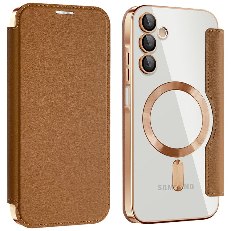 For Samsung Galaxy A15 4G / 5G Magnetic Case RFID Blocking Leather Phone Cover Card Holder