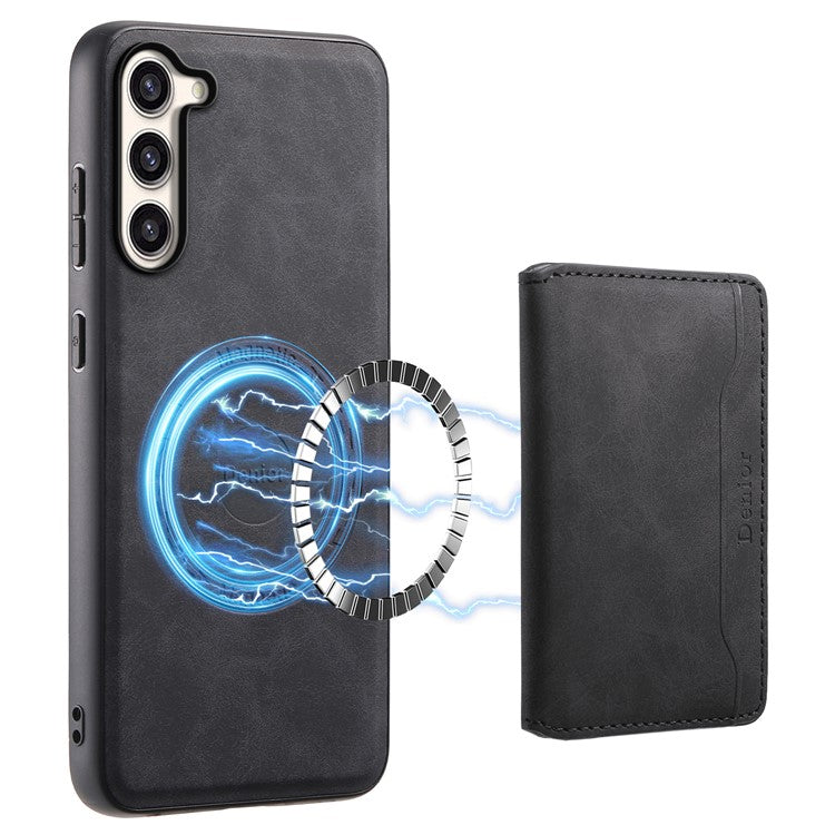 DENIOR D13 For Samsung Galaxy S23+ Case Leather + PC + TPU Phone Cover with Detachable Card Holder