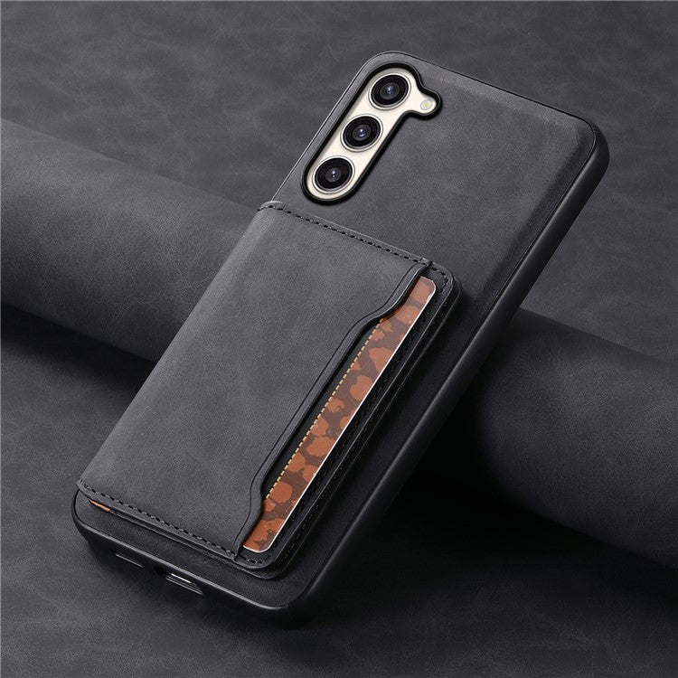 DENIOR D13 For Samsung Galaxy S23+ Case Leather + PC + TPU Phone Cover with Detachable Card Holder