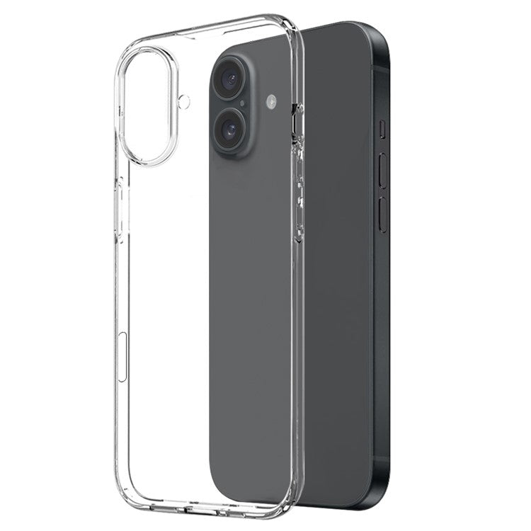 NORTHJO för iPhone 16 TPU telefonfodral med frontskärmsskydd och linsfilm 3 i 1 tillbehörsset