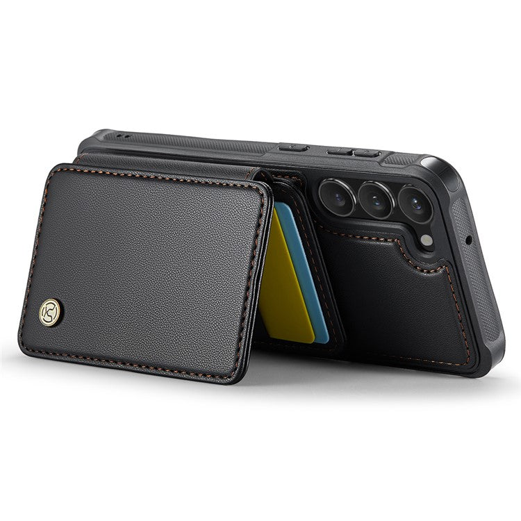 JEEHOOD J05 For Samsung Galaxy S23+ Case Leather Mobile Cover with Detachable Magnetic Card Bag
