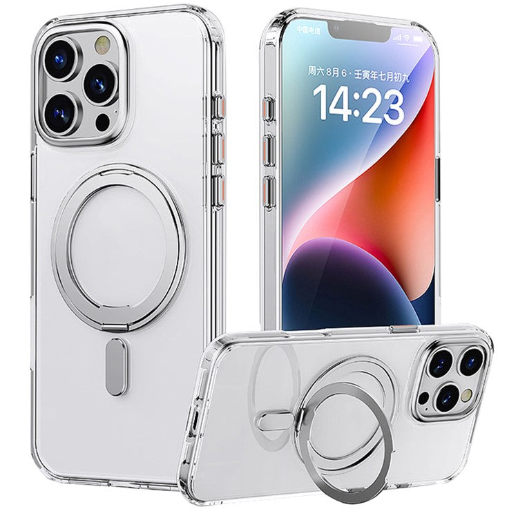 För iPhone 16 Pro Max Fodral Kompatibel med MagSafe TPU+Akryl+Metal Kickstand Matt telefonskal
