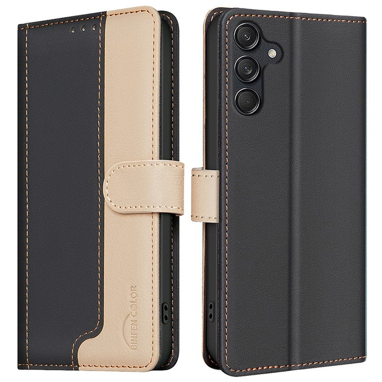 BINFEN COLOR BF33 För Samsung Galaxy S25 / S24 Fodral RFID-blockerande läderplånboksfodral
