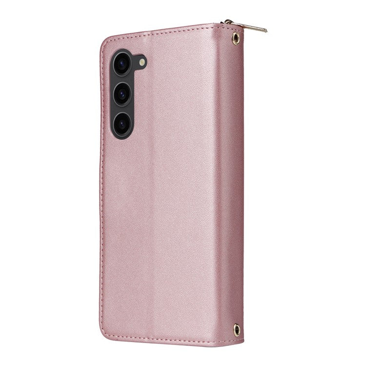 R20 For Samsung Galaxy S23 Leather Case Zipper Wallet Folio Flip Phone Cover