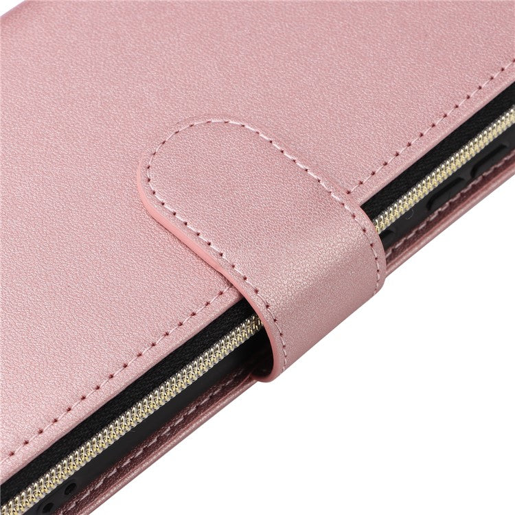 R20 For Samsung Galaxy S23 Leather Case Zipper Wallet Folio Flip Phone Cover