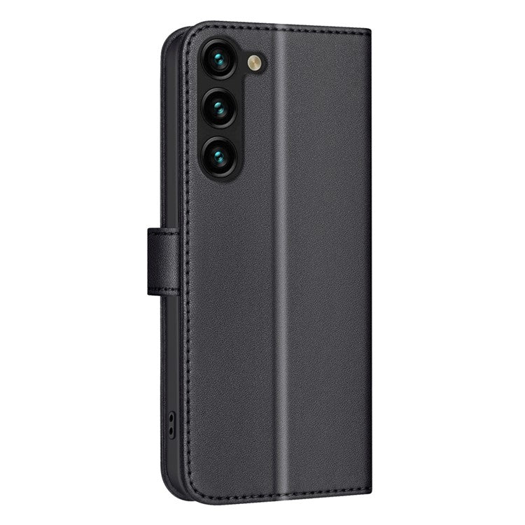 BINFEN COLOR BF34 for Samsung Galaxy S23+ Leather Case Square Grid Wallet Phone Cover