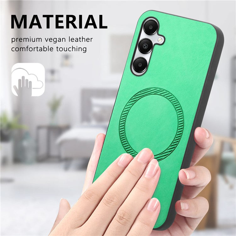 For Samsung Galaxy A05s 4G Leather Back Case Compatible with MagSafe Skin-Touch Phone Cover