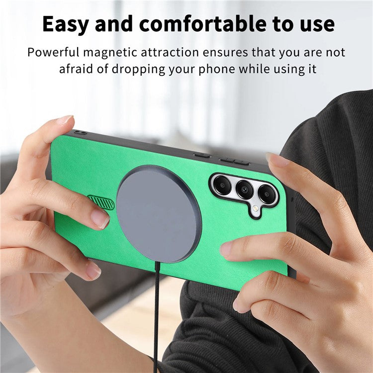 For Samsung Galaxy A05s 4G Leather Back Case Compatible with MagSafe Skin-Touch Phone Cover