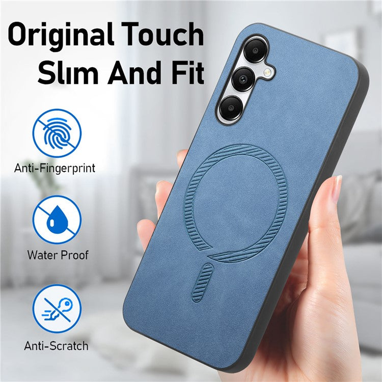 For Samsung Galaxy A05s 4G Leather Back Case Compatible with MagSafe Skin-Touch Phone Cover