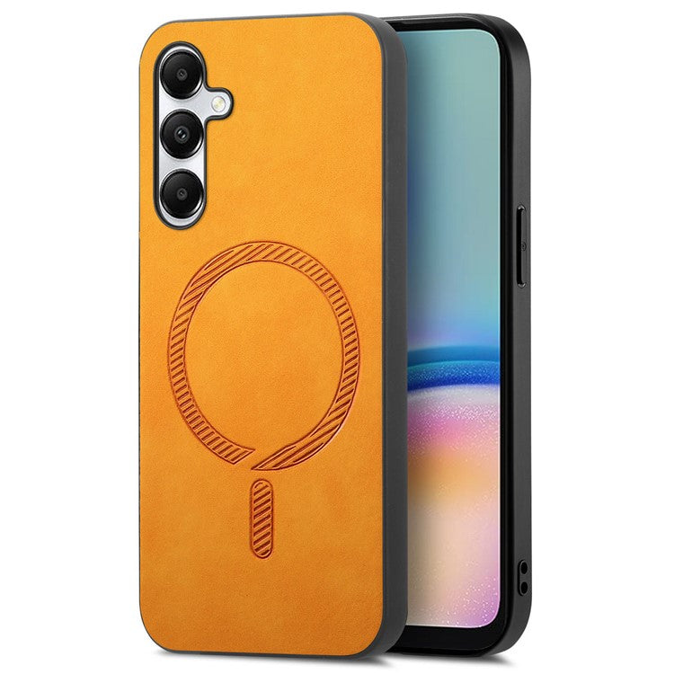 For Samsung Galaxy A05s 4G Leather Back Case Compatible with MagSafe Skin-Touch Phone Cover