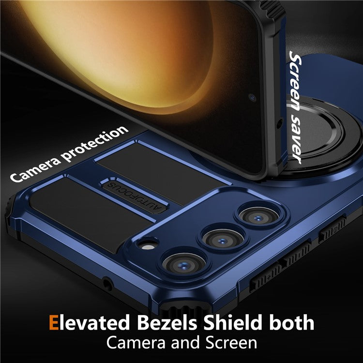 For Samsung Galaxy S23+ Case Compatible with MagSafe Rotary Kickstand Anti-Drop TPU+PC Phone Cover