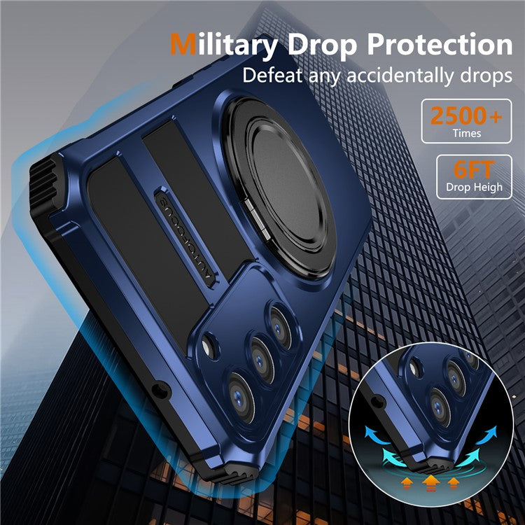 For Samsung Galaxy S23+ Case Compatible with MagSafe Rotary Kickstand Anti-Drop TPU+PC Phone Cover