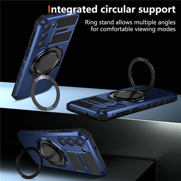 For Samsung Galaxy S23+ Case Compatible with MagSafe Rotary Kickstand Anti-Drop TPU+PC Phone Cover