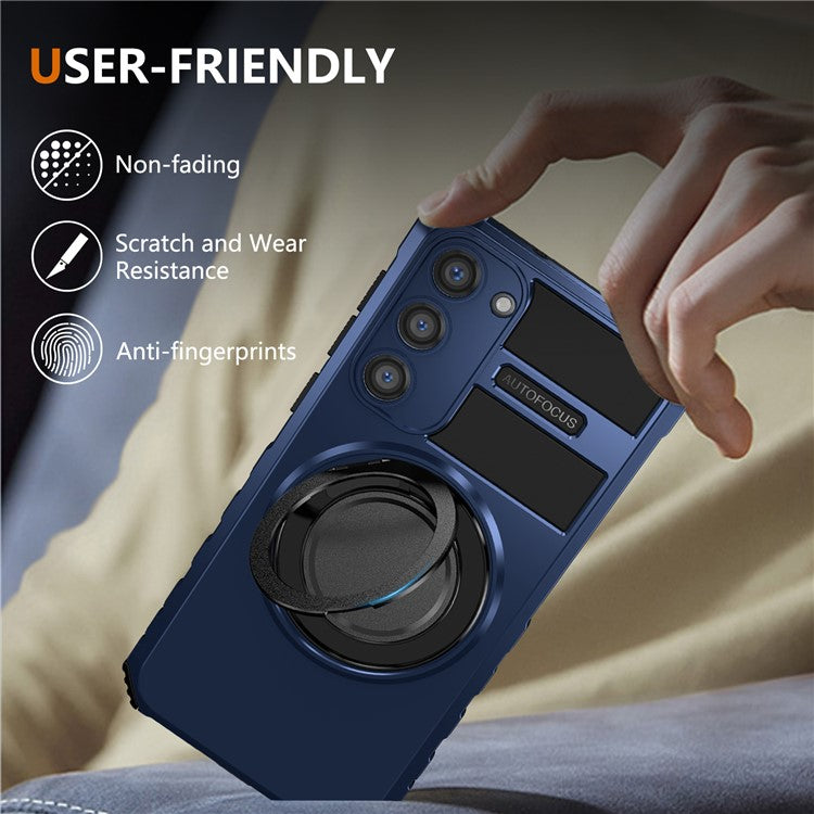 For Samsung Galaxy S23+ Case Compatible with MagSafe Rotary Kickstand Anti-Drop TPU+PC Phone Cover