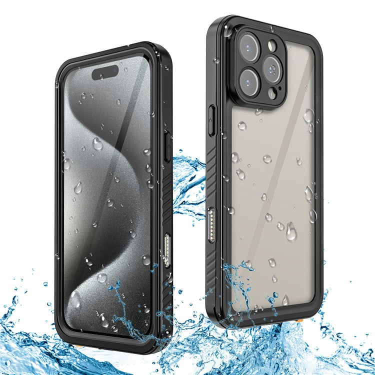 REDPEPPER FS-serien för iPhone 16 Pro Max telefonfodral IP68 Vattentät genomskinlig telefonskal