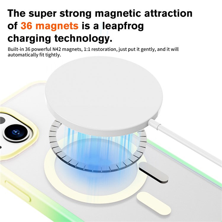 For iPhone 14 / 13 Magnetic Case Silky Touch TPU+PC Anti-Drop Phone Cove