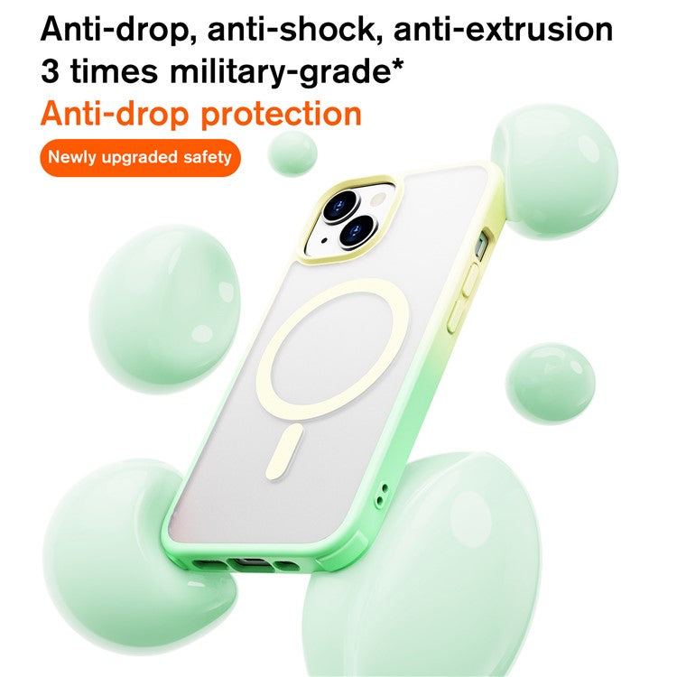 For iPhone 14 / 13 Magnetic Case Silky Touch TPU+PC Anti-Drop Phone Cove