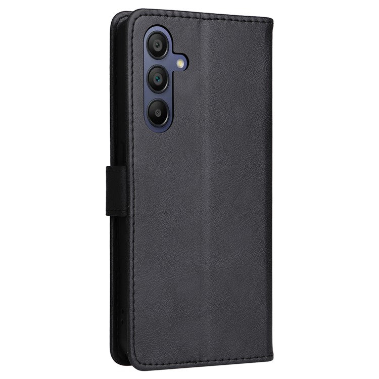 For Samsung Galaxy A17 / A26 5G / A16 5G / A16 4G Case Solid Color Leather Mobile Cover Wallet Stand with Strap