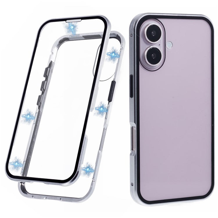 För iPhone 16 Fodral Magnetisk Full Skydd Klart Telefonskal
