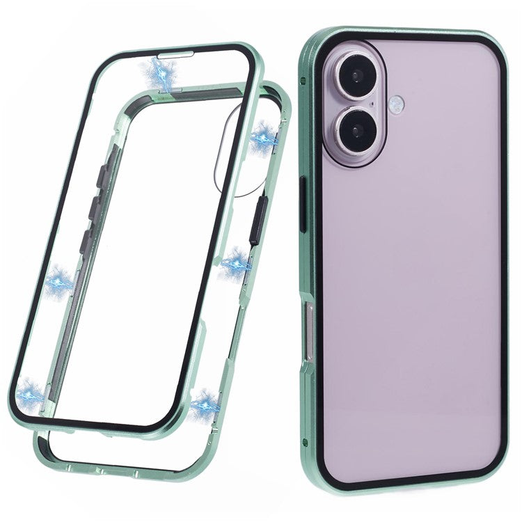 För iPhone 16 Fodral Magnetisk Full Skydd Klart Telefonskal