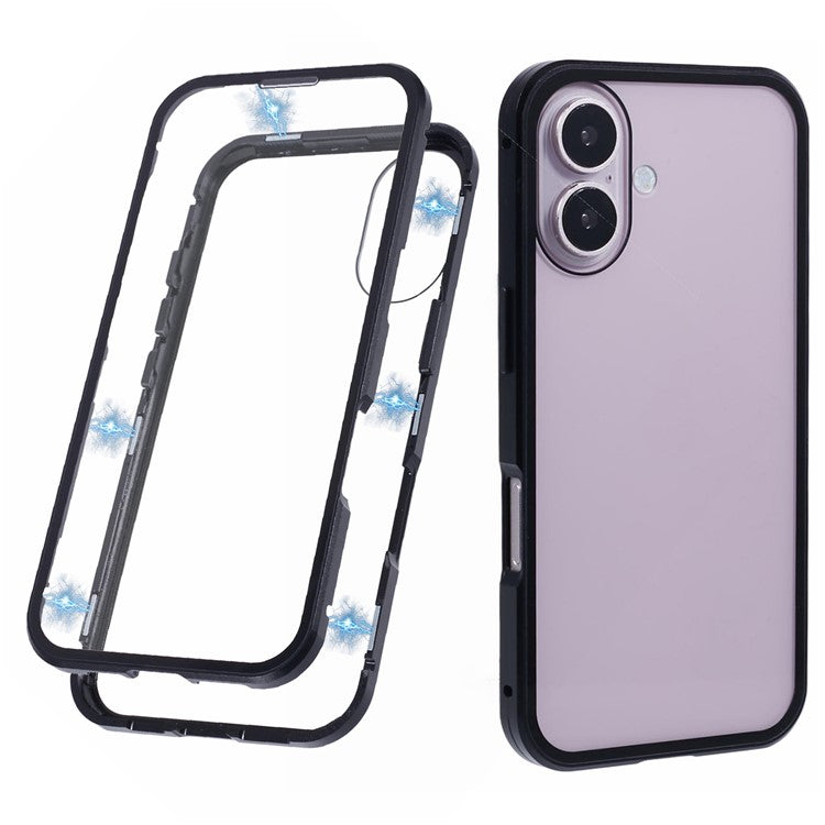 För iPhone 16 Fodral Magnetisk Full Skydd Klart Telefonskal