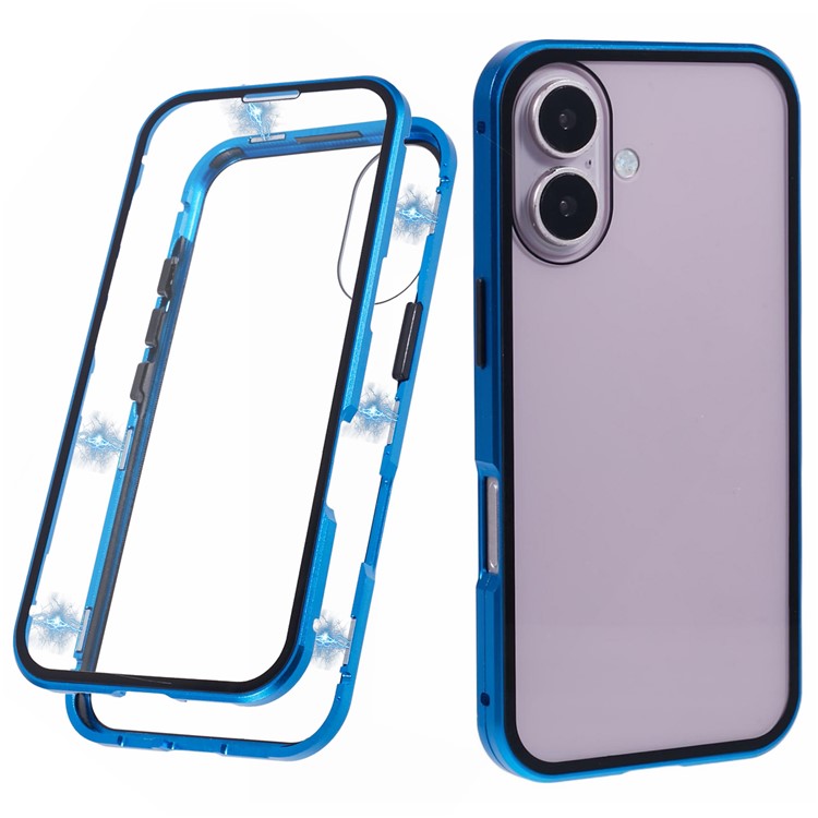För iPhone 16 Fodral Magnetisk Full Skydd Klart Telefonskal