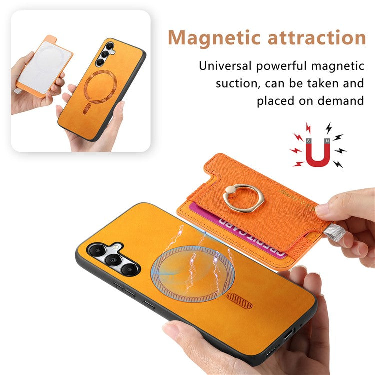 B5 For Samsung Galaxy A05s 4G Case 2-in-1 Magnetic Detachable Card Holder Leather+TPU Phone Cover