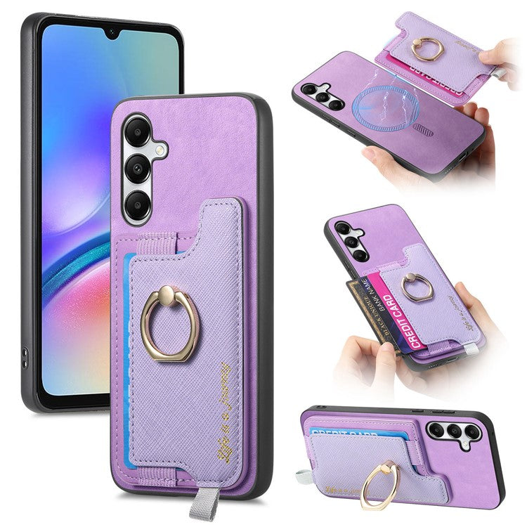 B5 For Samsung Galaxy A05s 4G Case 2-in-1 Magnetic Detachable Card Holder Leather+TPU Phone Cover