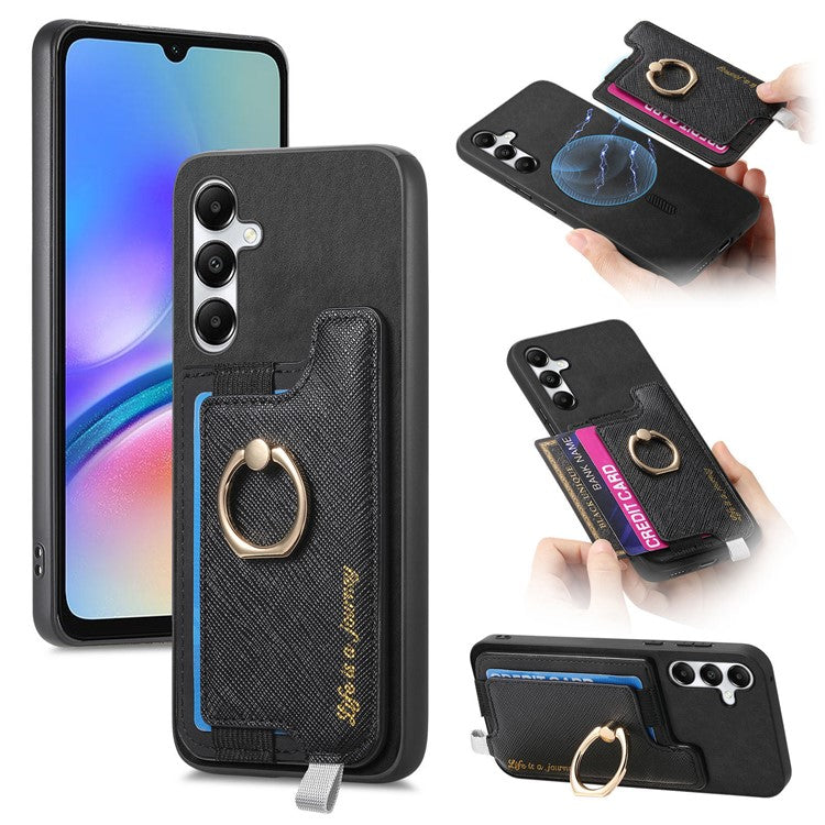 B5 For Samsung Galaxy A05s 4G Case 2-in-1 Magnetic Detachable Card Holder Leather+TPU Phone Cover