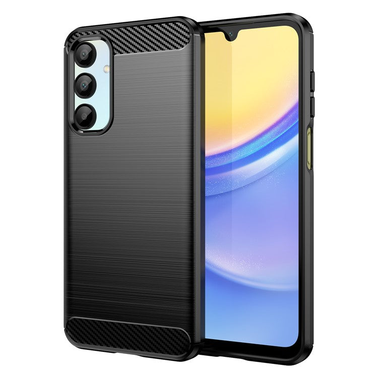 For Samsung Galaxy A16 5G / A16 4G Case Carbon Fiber Texture TPU Brushed Phone Cove