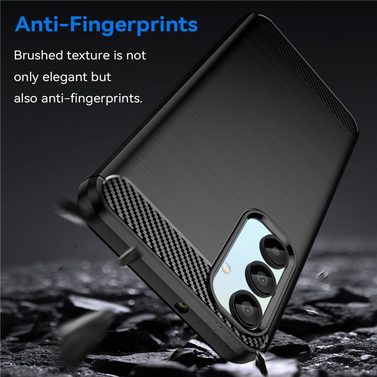 For Samsung Galaxy A16 5G / A16 4G Case Carbon Fiber Texture TPU Brushed Phone Cove