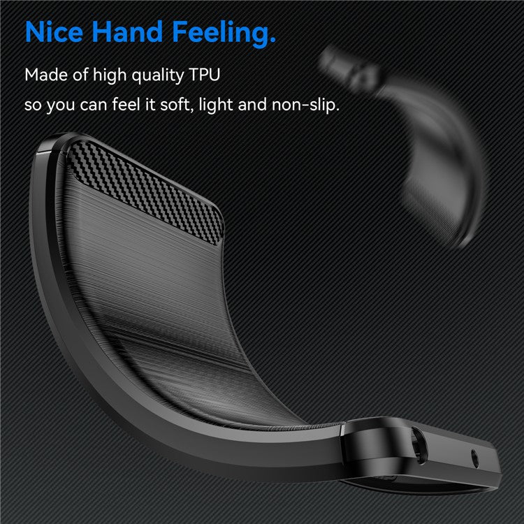 For Samsung Galaxy A16 5G / A16 4G Case Carbon Fiber Texture TPU Brushed Phone Cove