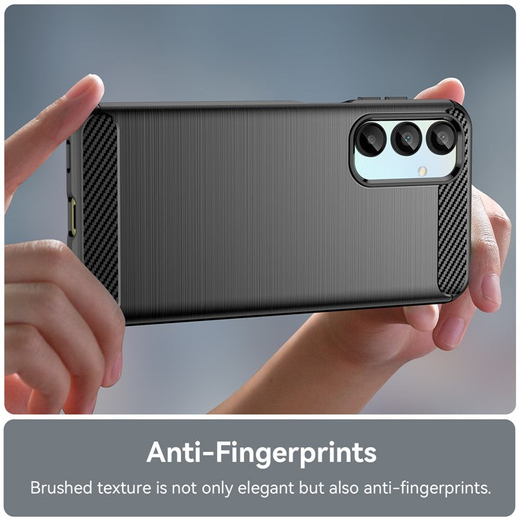 For Samsung Galaxy A16 5G / A16 4G Case Carbon Fiber Texture TPU Brushed Phone Cove