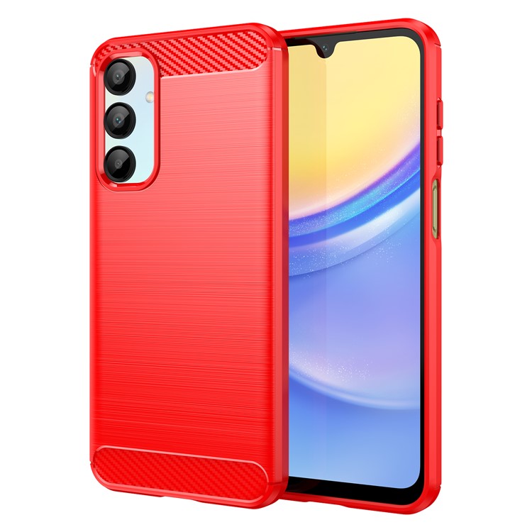 For Samsung Galaxy A16 5G / A16 4G Case Carbon Fiber Texture TPU Brushed Phone Cove