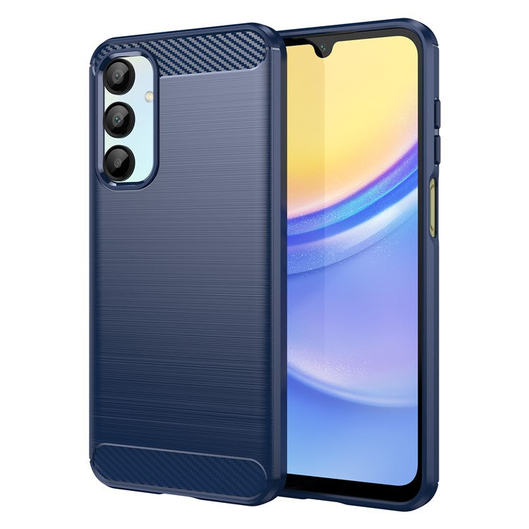 For Samsung Galaxy A16 5G / A16 4G Case Carbon Fiber Texture TPU Brushed Phone Cove
