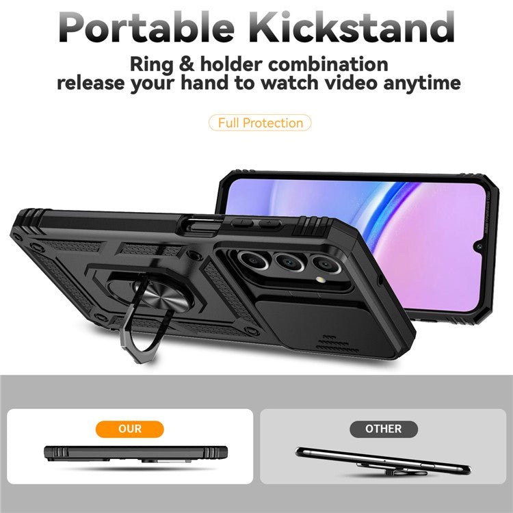 For Samsung Galaxy A16 5G / A16 4G Case PC + TPU Phone Cover Lens Ultimate Protection Kickstan