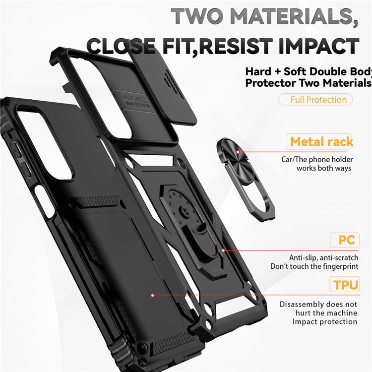 For Samsung Galaxy A16 5G / A16 4G Case PC + TPU Phone Cover Lens Ultimate Protection Kickstan