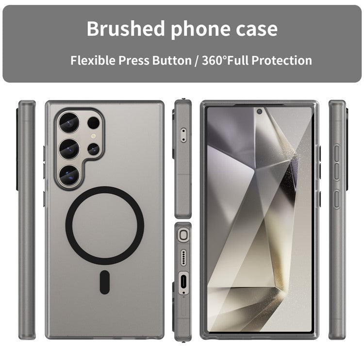 For Samsung Galaxy S23 Ultra Case Compatible with MagSafe TPU + PC Slim Matte Translucent Phone Cover