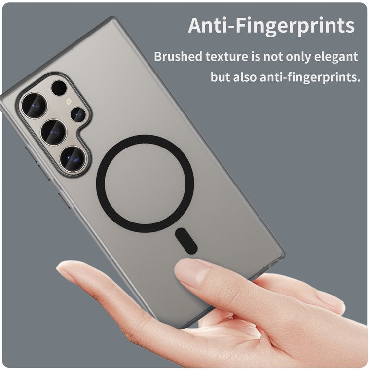 For Samsung Galaxy S23 Ultra Case Compatible with MagSafe TPU + PC Slim Matte Translucent Phone Cover