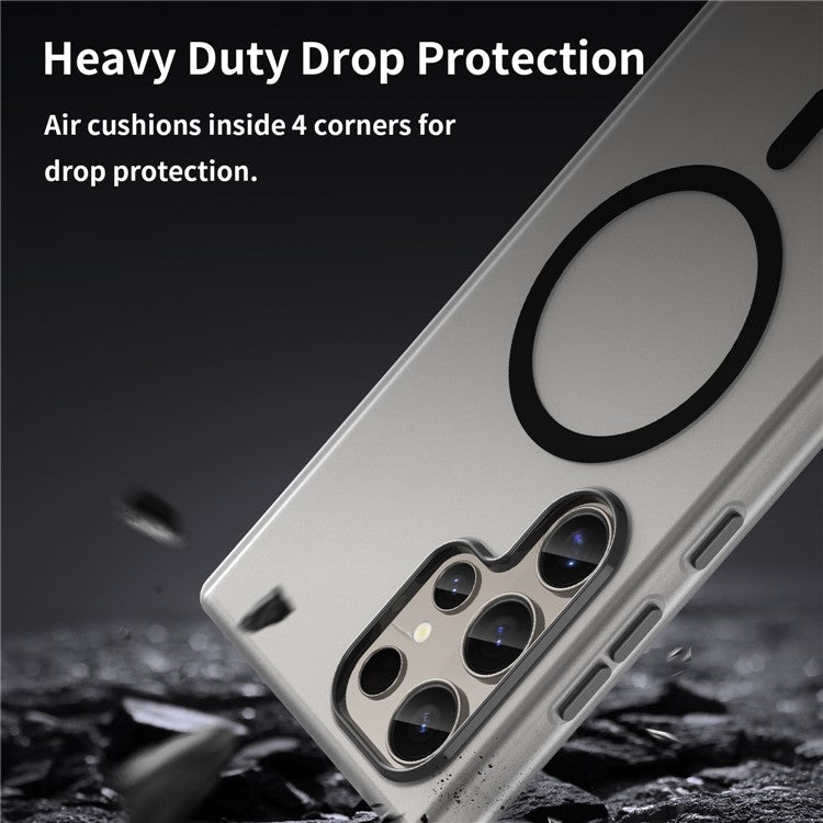 For Samsung Galaxy S23 Ultra Case Compatible with MagSafe TPU + PC Slim Matte Translucent Phone Cover
