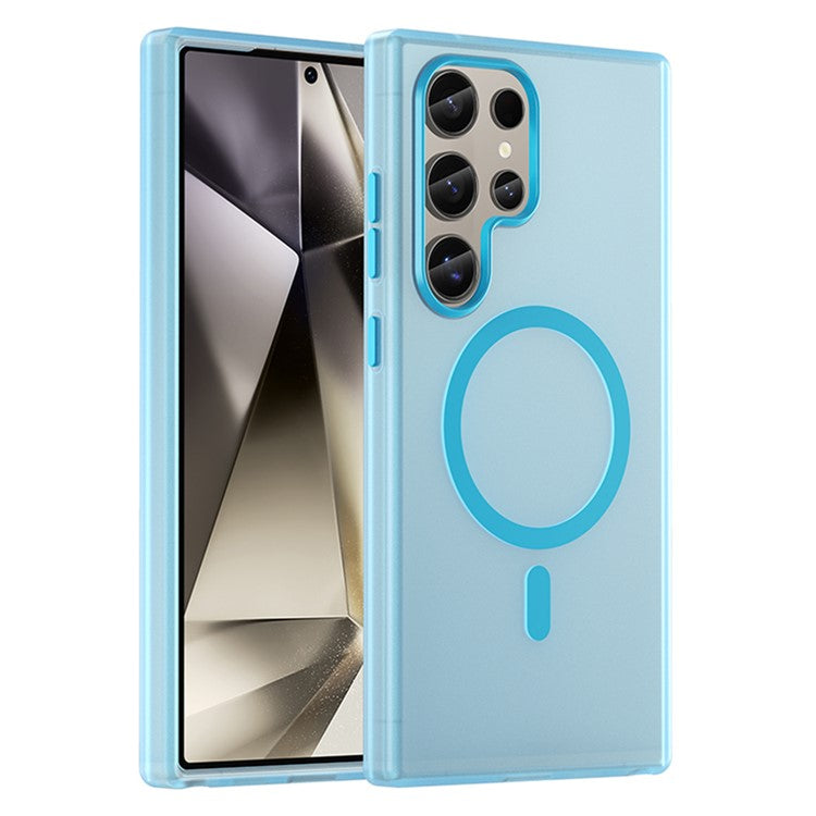 For Samsung Galaxy S23 Ultra Case Compatible with MagSafe TPU + PC Slim Matte Translucent Phone Cover