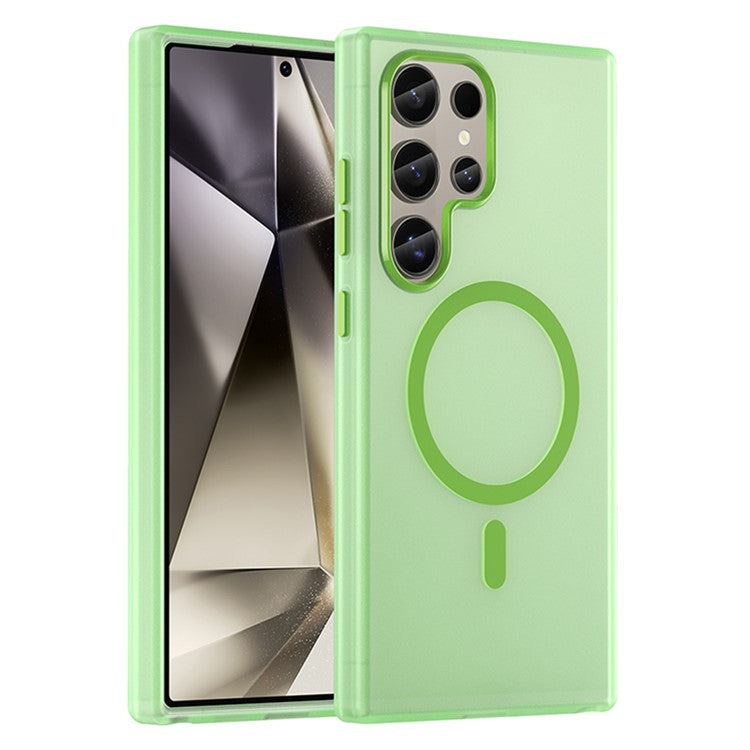 For Samsung Galaxy S23 Ultra Case Compatible with MagSafe TPU + PC Slim Matte Translucent Phone Cover