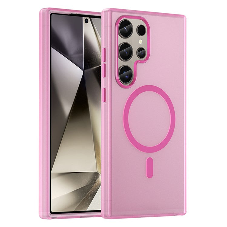 For Samsung Galaxy S23 Ultra Case Compatible with MagSafe TPU + PC Slim Matte Translucent Phone Cover