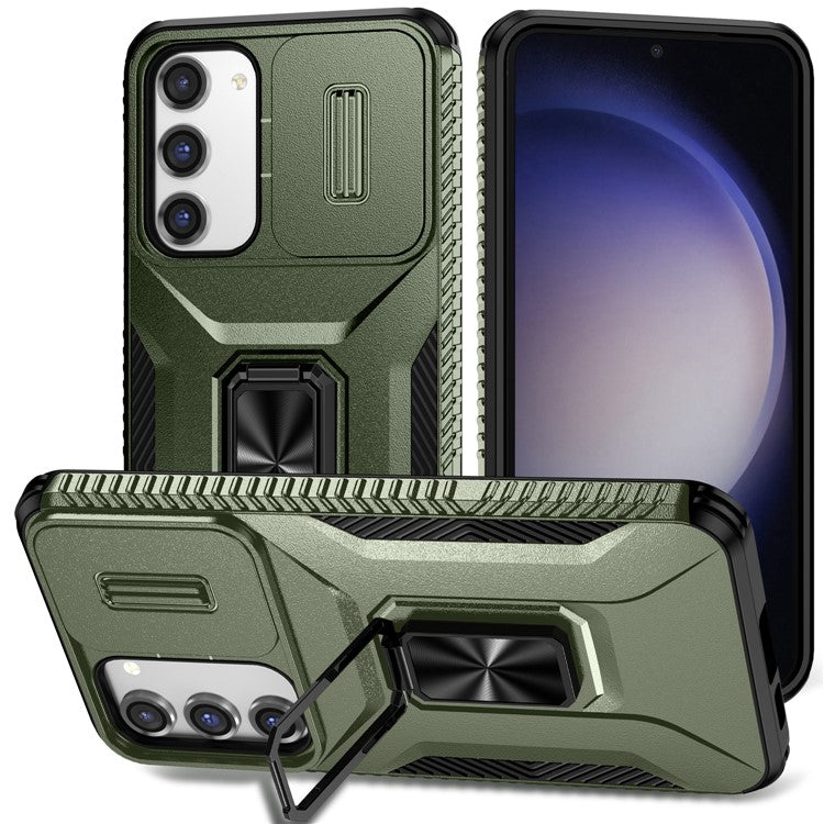 For Samsung Galaxy S23+ Case Camshield Kickstand TPU+PC Anti-Slip Phone Cover