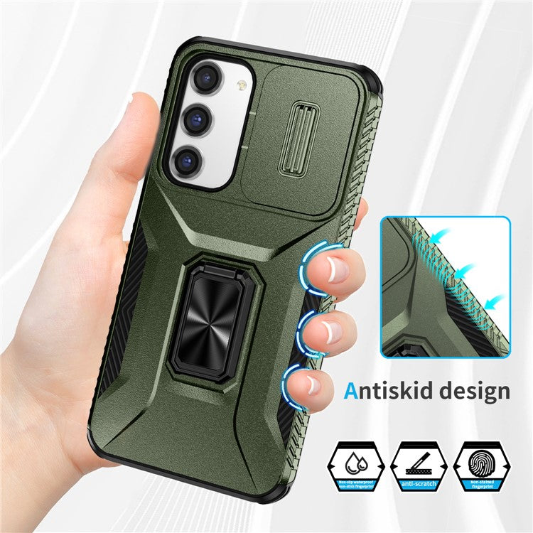 For Samsung Galaxy S23+ Case Camshield Kickstand TPU+PC Anti-Slip Phone Cover