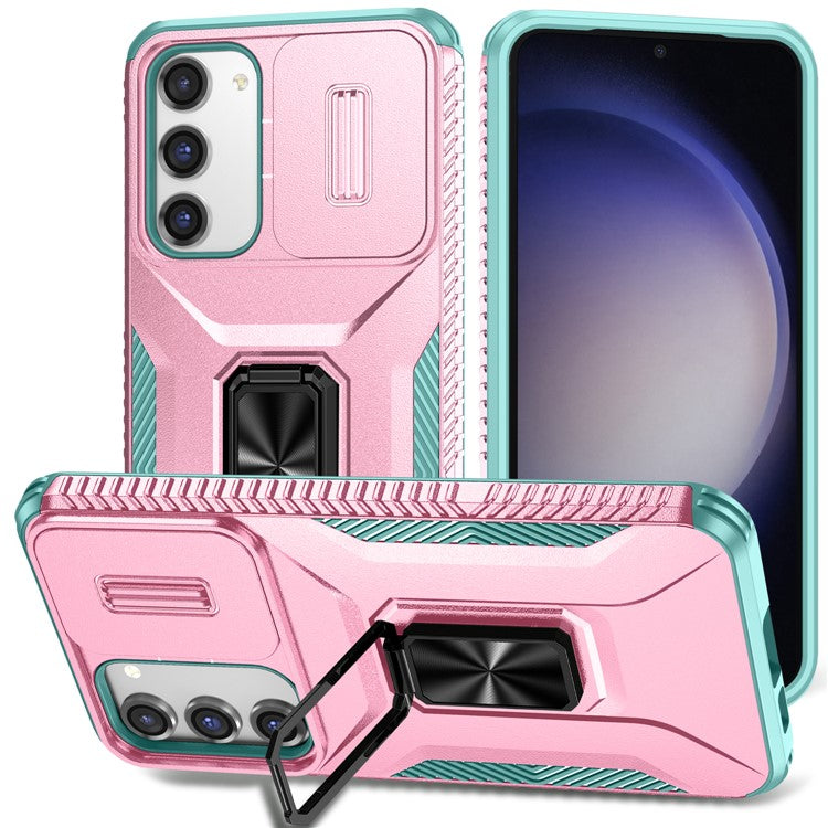 For Samsung Galaxy S23+ Case Camshield Kickstand TPU+PC Anti-Slip Phone Cover