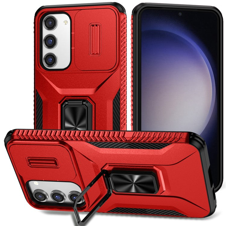 For Samsung Galaxy S23+ Case Camshield Kickstand TPU+PC Anti-Slip Phone Cover